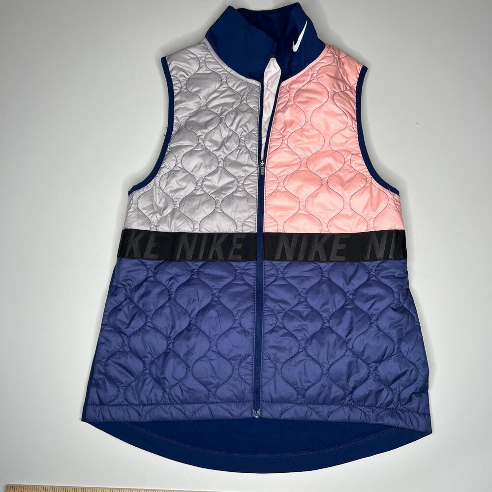 Nike Aerolayer Running Vest Size S Colorblock Quilted Sleeveless Jacket